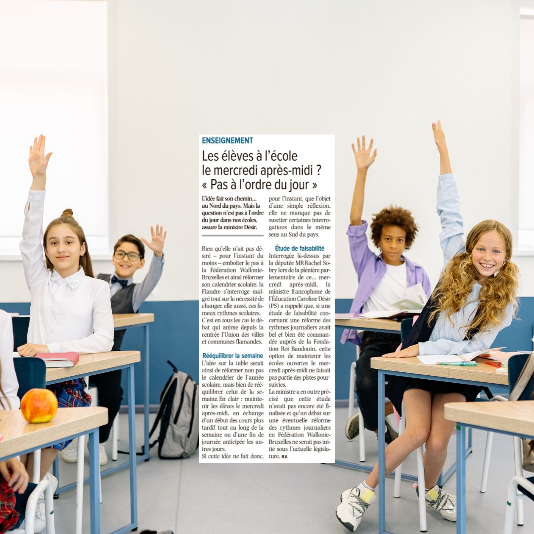 Les élèves à l’école le mercredi aprèsmidi ? « Pas